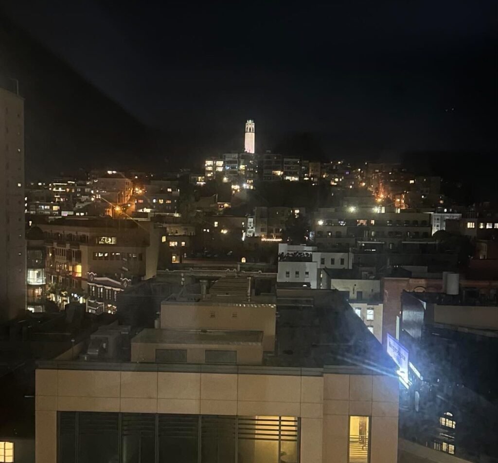 Coit Tower views from San Francisco hotel