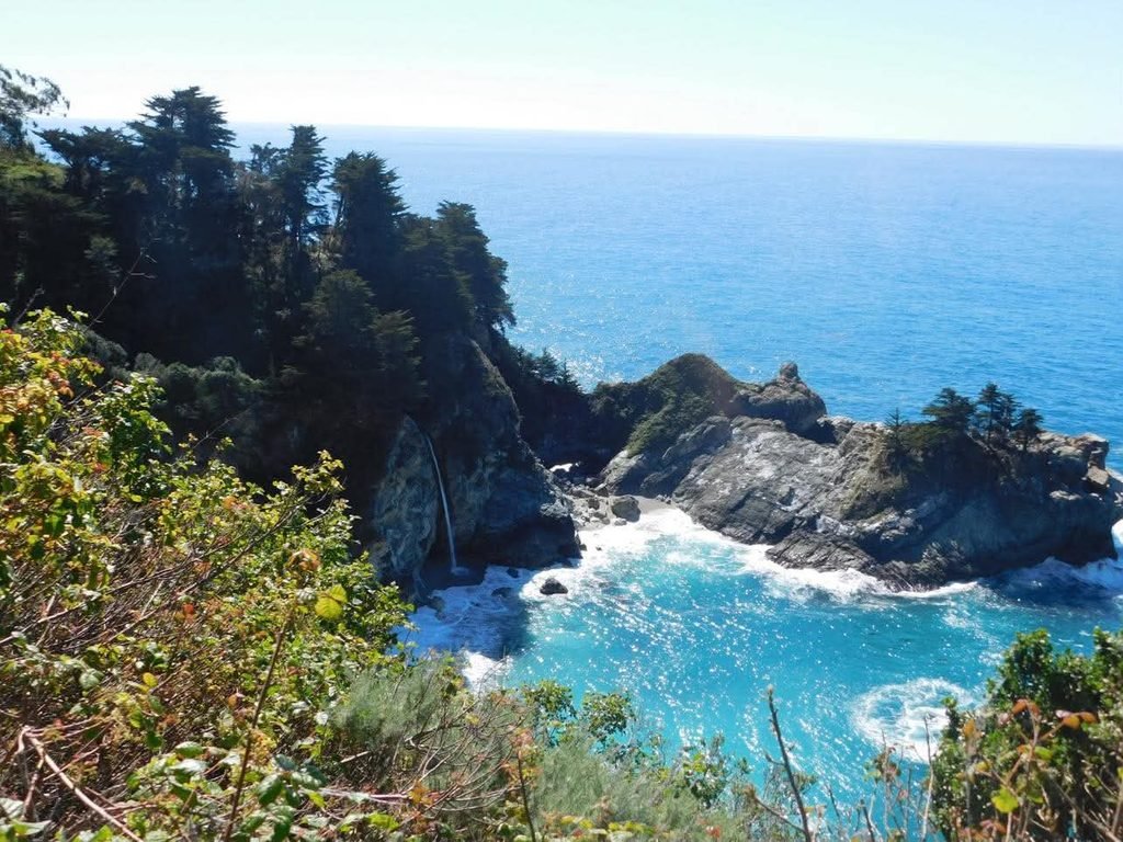 Vibrant outlook view of McWay Falls