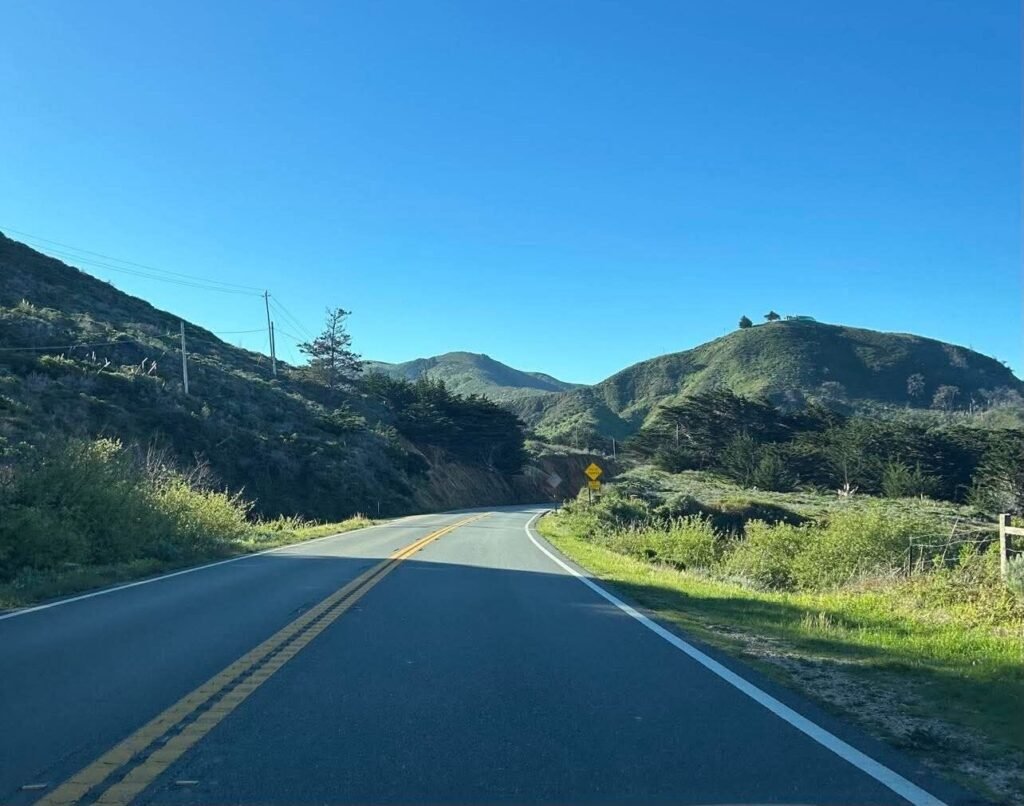 Driving through the windy roads