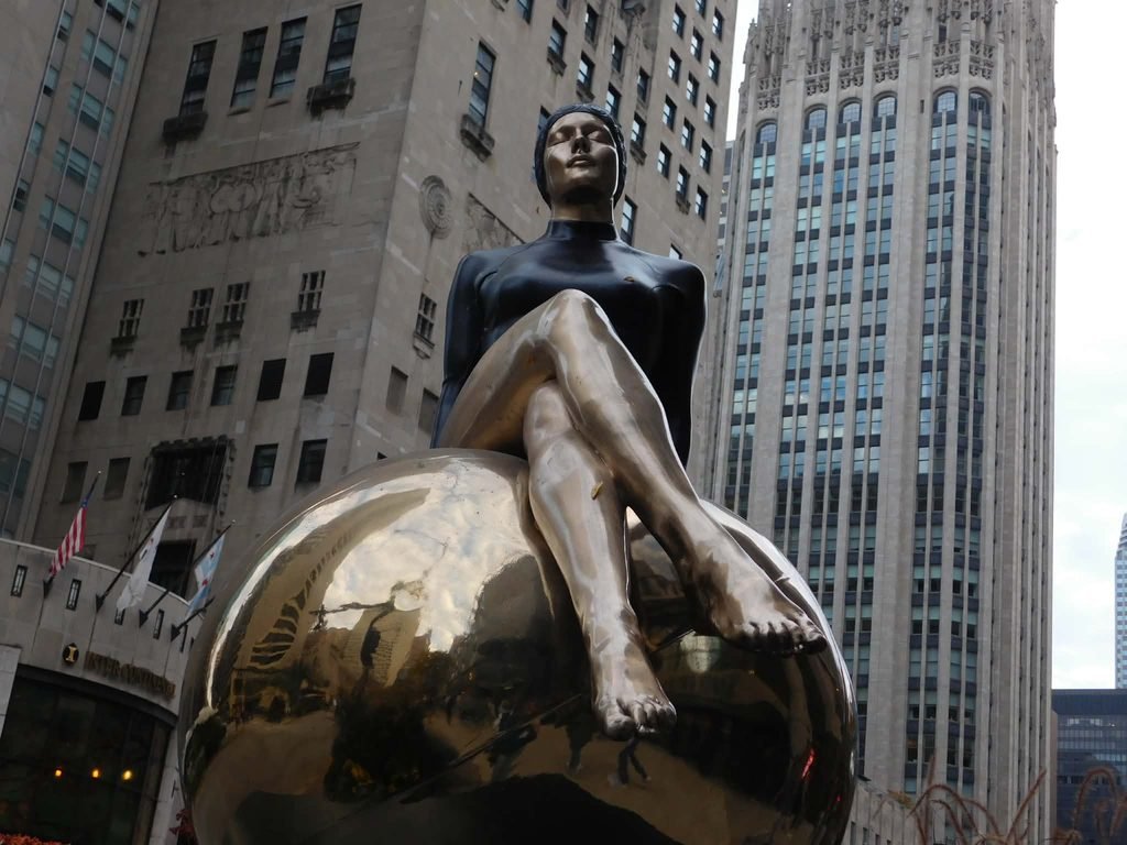 Lady on a ball