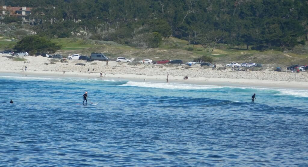 paddle boarders spanish bay